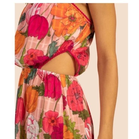 TRINA TURK sunny bloom asymmetrical one-shoulder maxi dress in multi M vacation - Picture 3 of 16